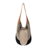 120 Hobo - Leather - Neutral Suede Block