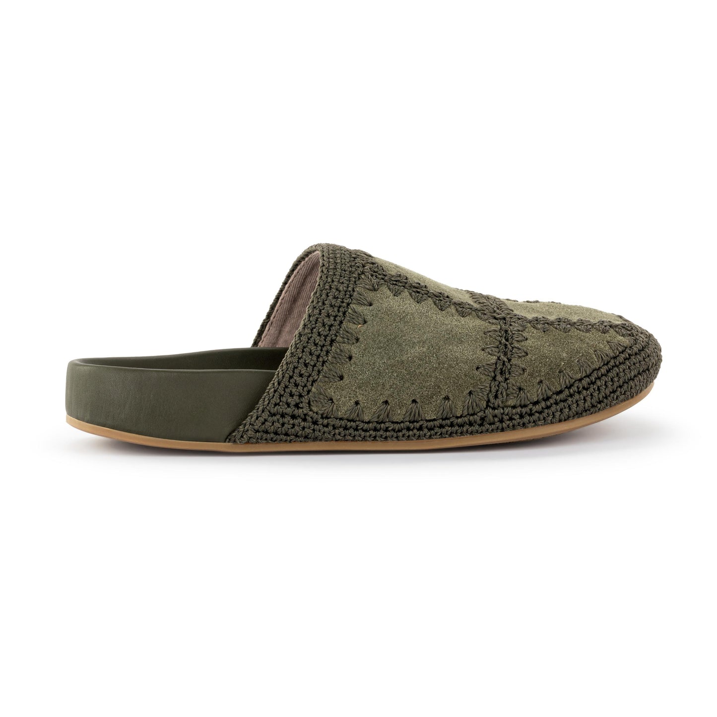 The Sak Bolinas Clog Leather - |Moss Suede Patch|