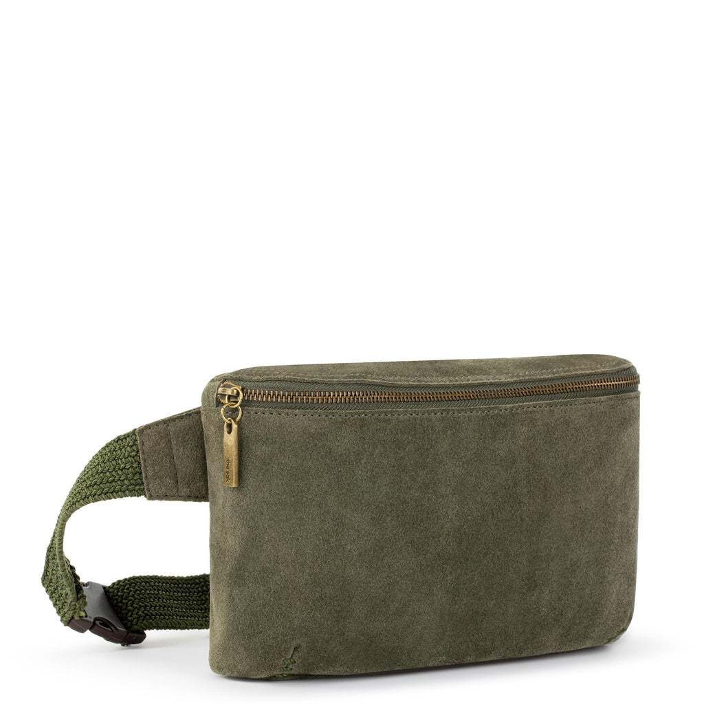 The Sak Caraway Large Belt Bag - Leather - Moss Suede