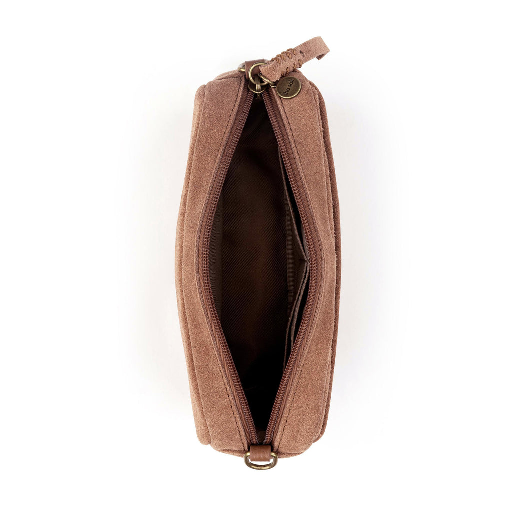 The Sak Cora Smartphone Crossbody - Leather - Tobacco Suede