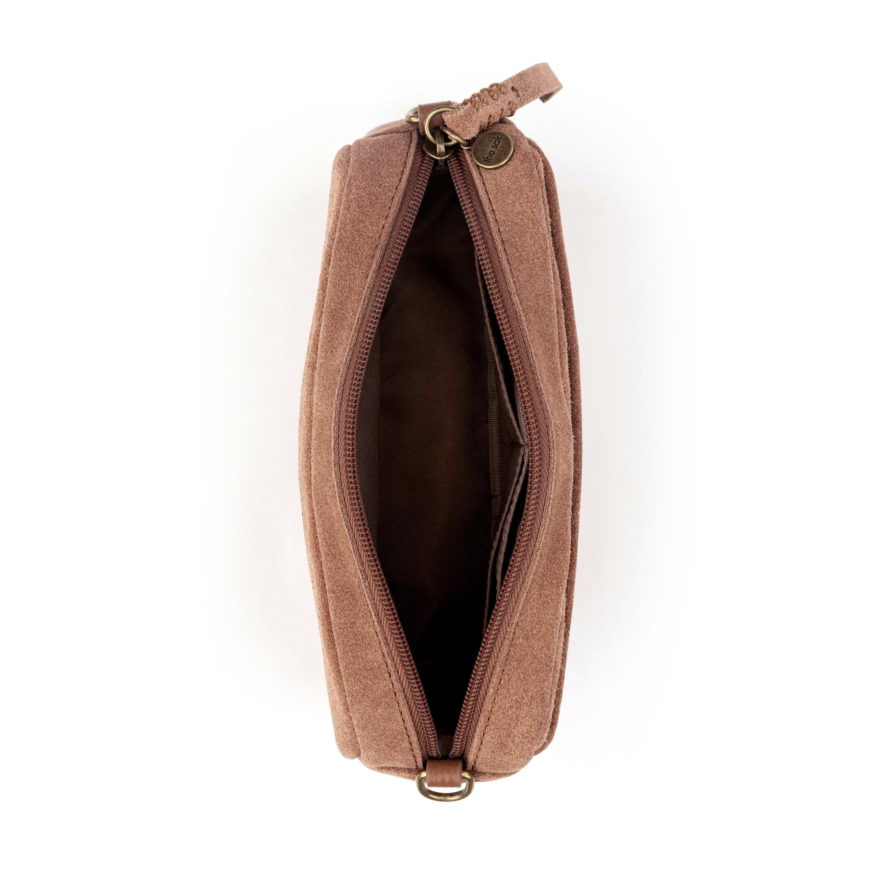 The Sak Cora Smartphone Crossbody - Leather - Tobacco Suede
