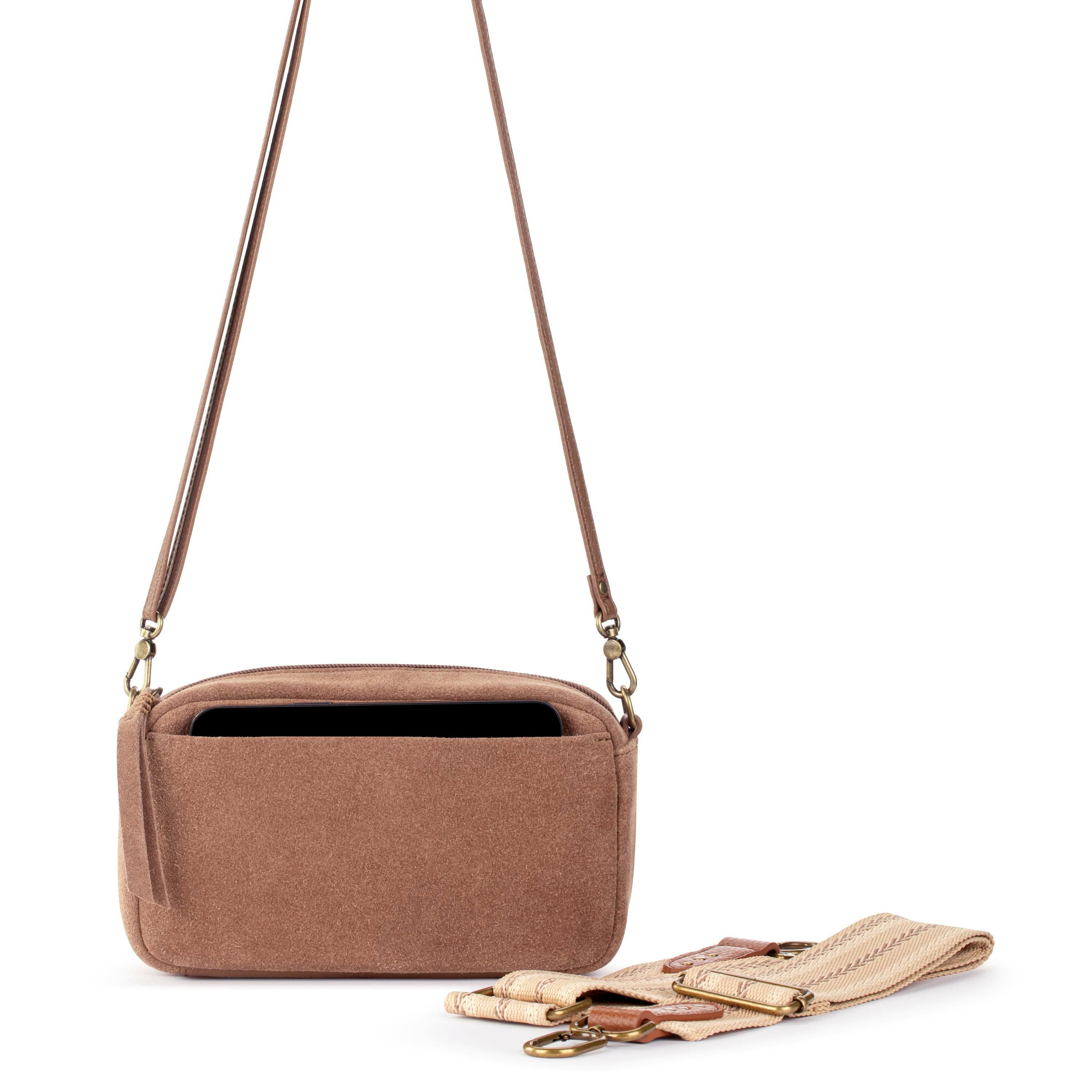 The Sak Cora Smartphone Crossbody - Leather - Tobacco Suede