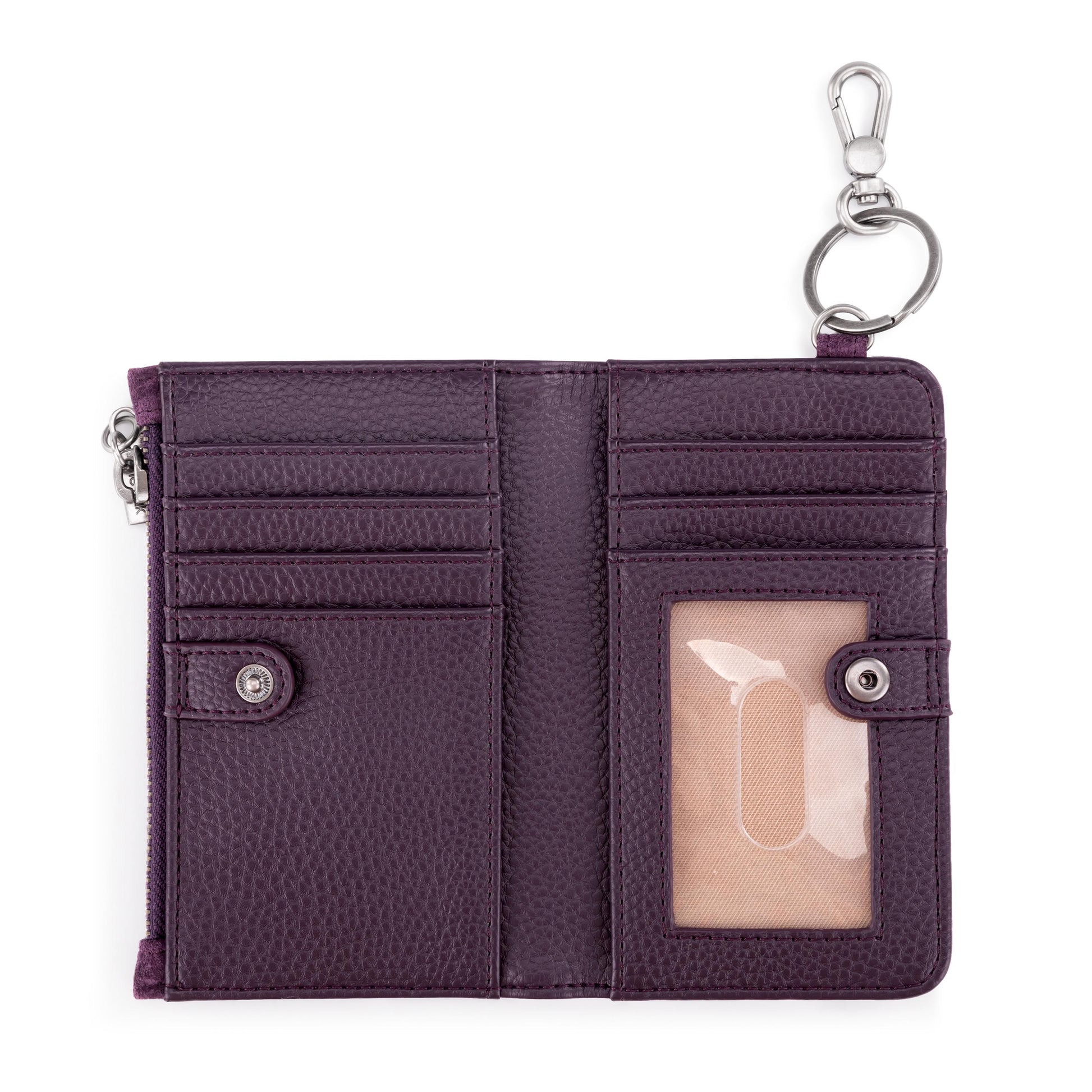 The Sak Encino Essential Wallet Leather - |Aubergine Suede|