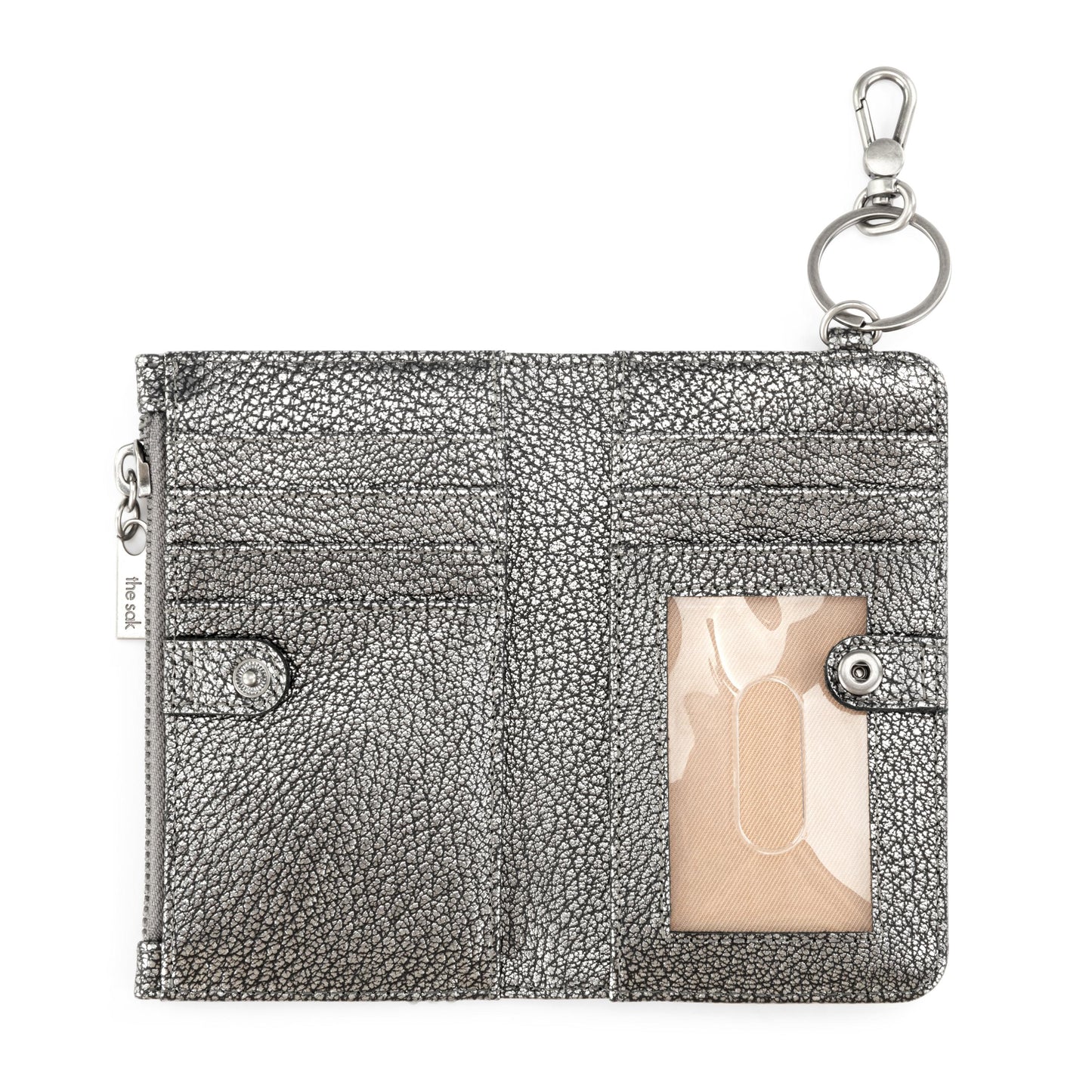 The Sak Encino Essential Wallet Leather - |Dark Silver|