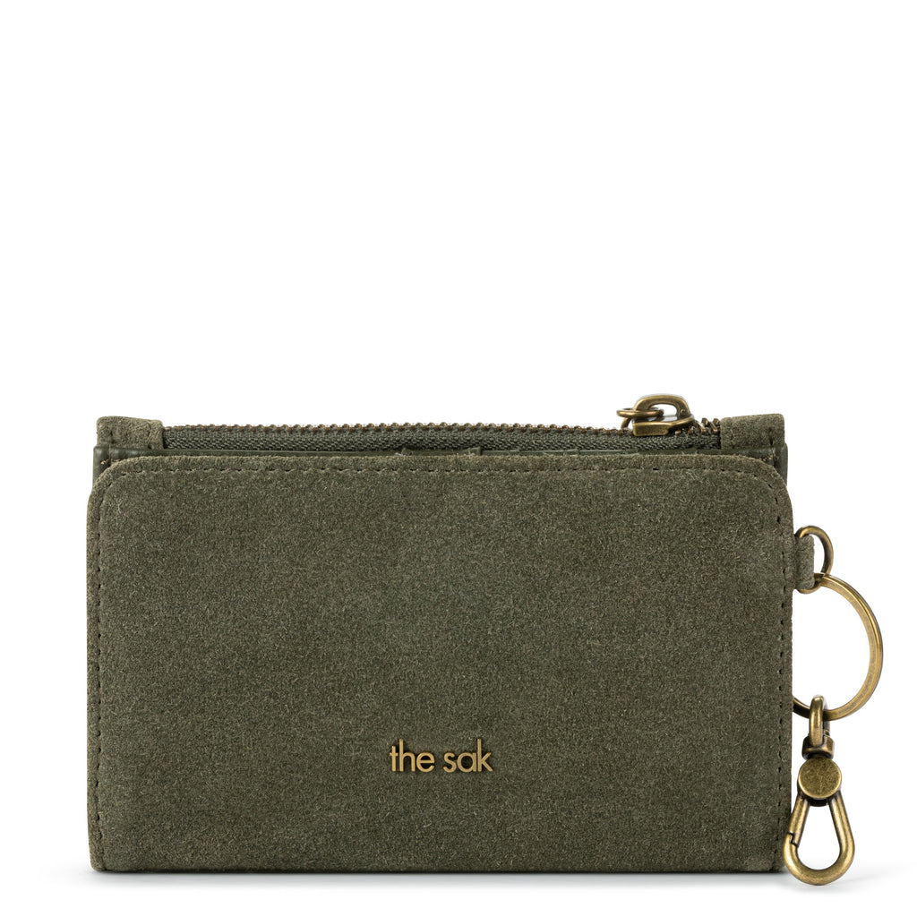 The Sak Encino Essential Wallet - Leather - Moss Suede