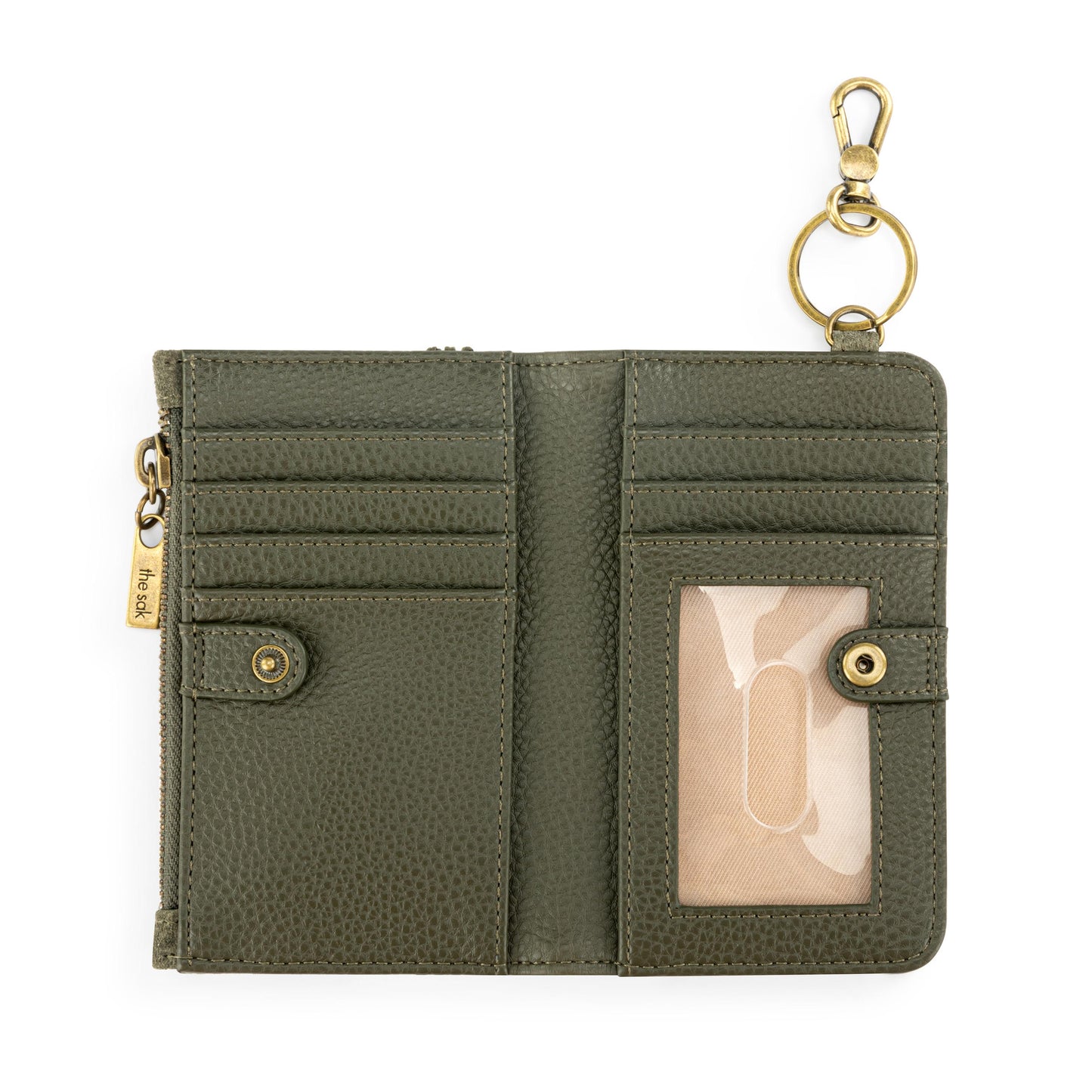 The Sak Encino Essential Wallet Leather - |Moss Suede|