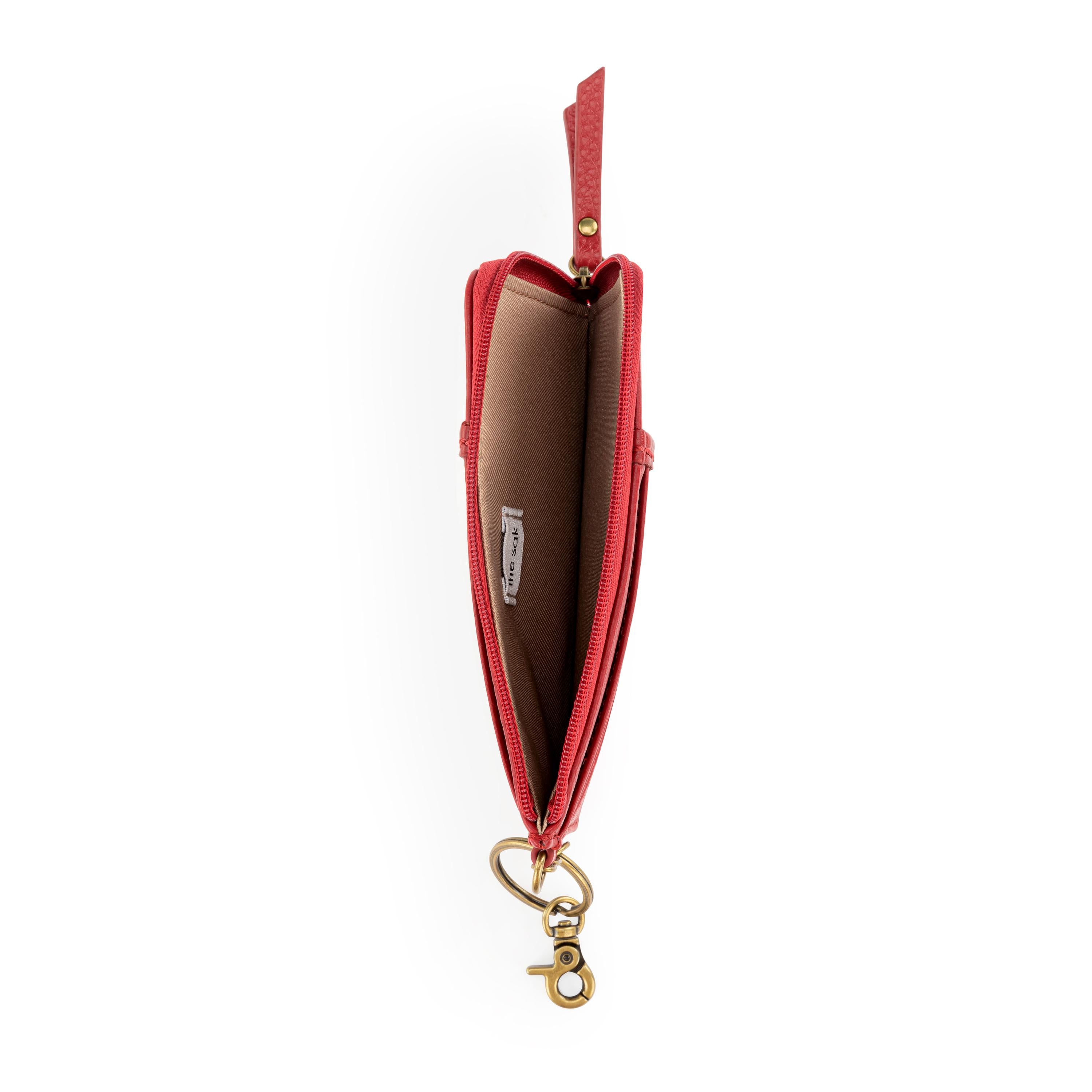 The Sak Iris Card Wallet - Leather - Scarlet