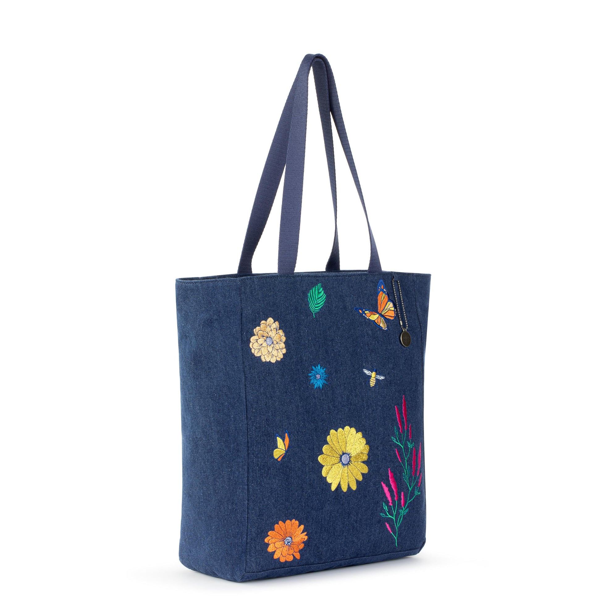 The Sak Lanie Market Tote Denim - |In Bloom Embroidery|