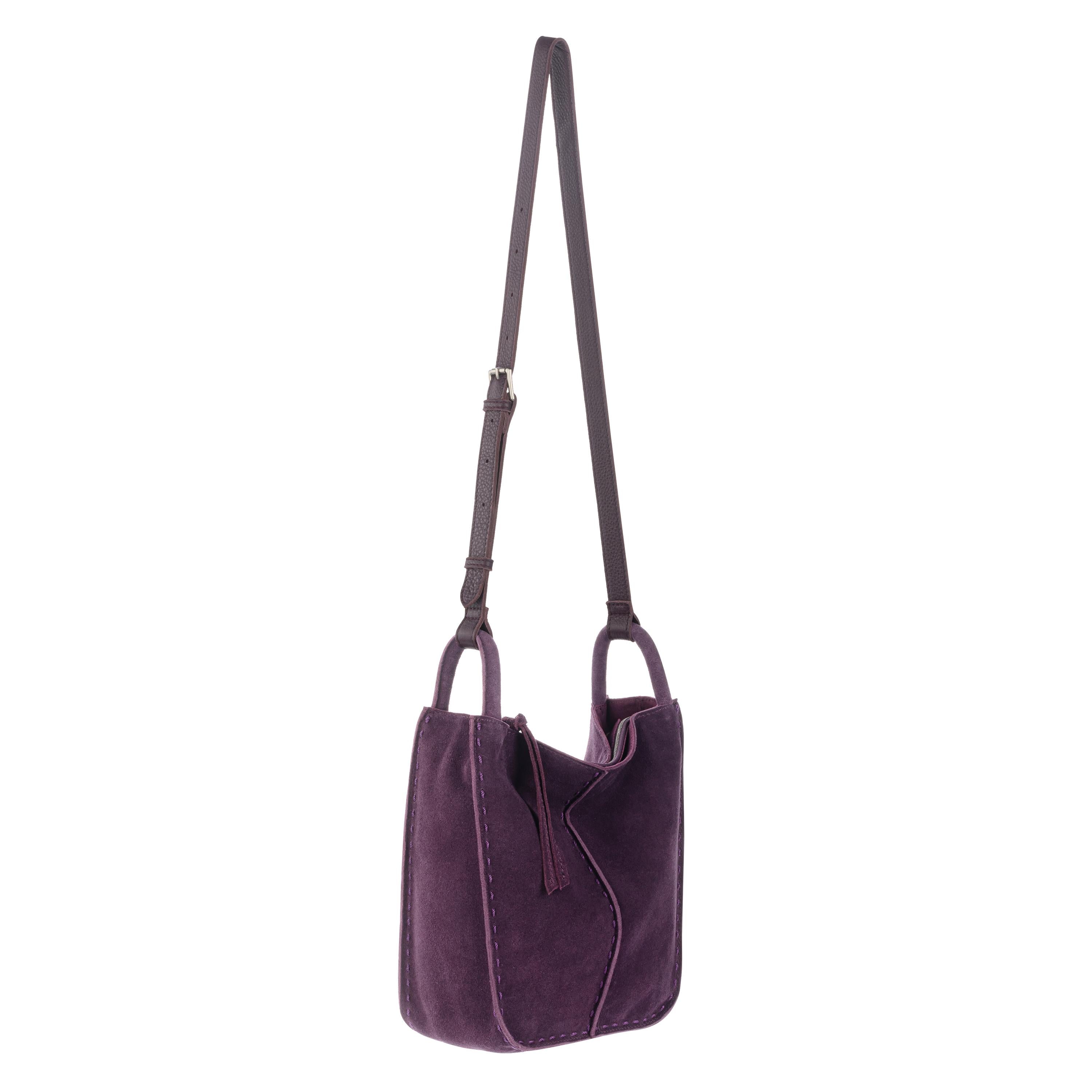 The Sak Los Feliz Crossbody - Leather - Aubergine Suede