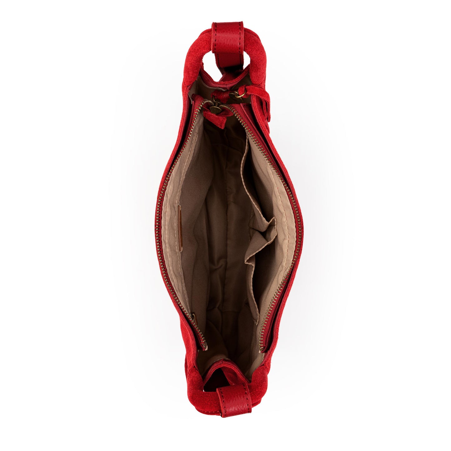 The Sak Los Feliz Slouchy Crossbody Leather - |Scarlet Suede|