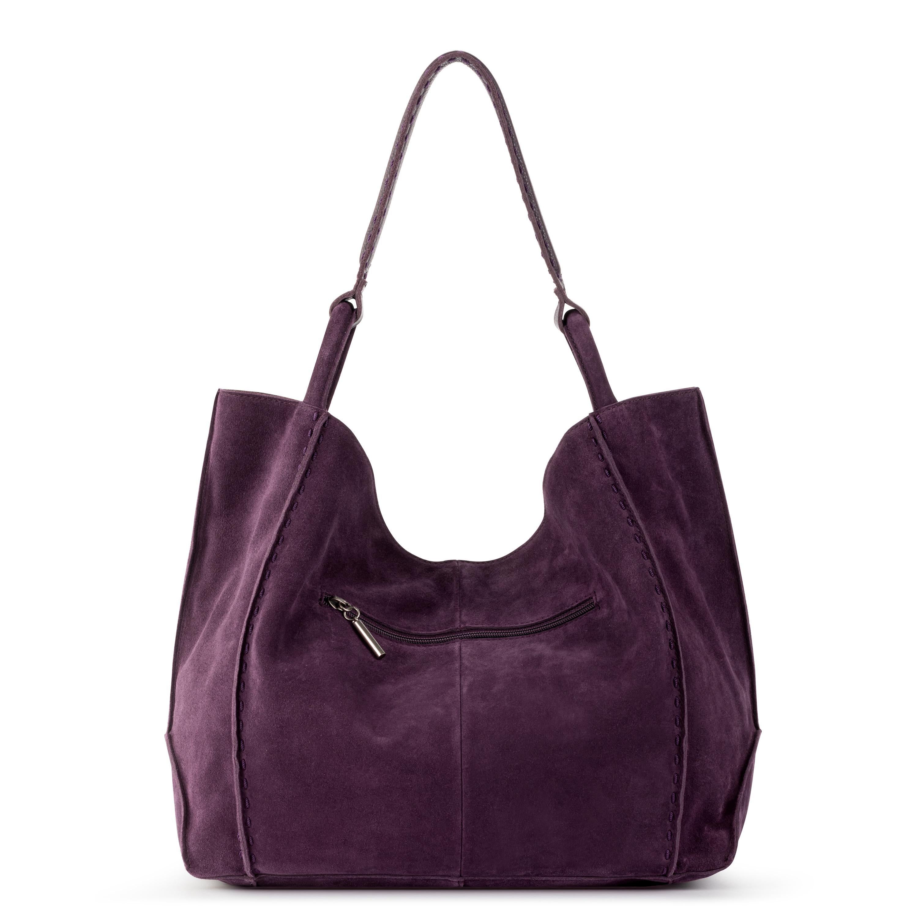 The Sak Los Feliz Large Tote - Leather - Aubergine Suede