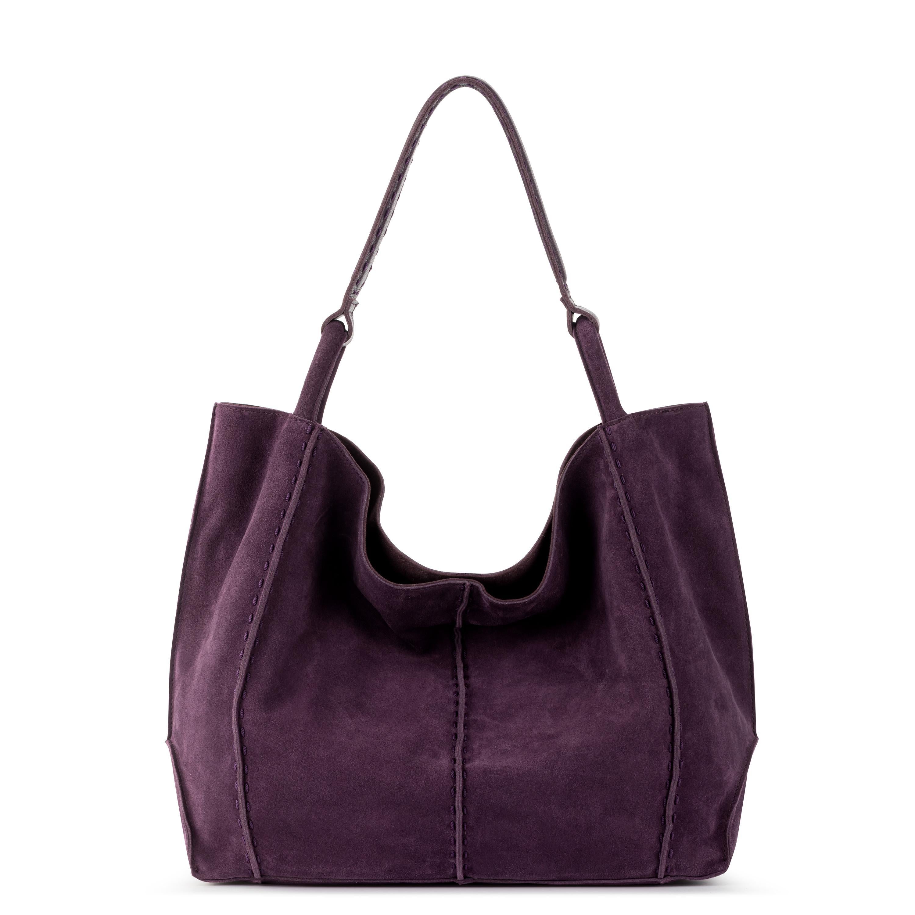 The Sak Los Feliz Large Tote - Leather - Aubergine Suede