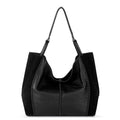 The Sak Los Feliz Large Tote - Leather - Black Suede Block