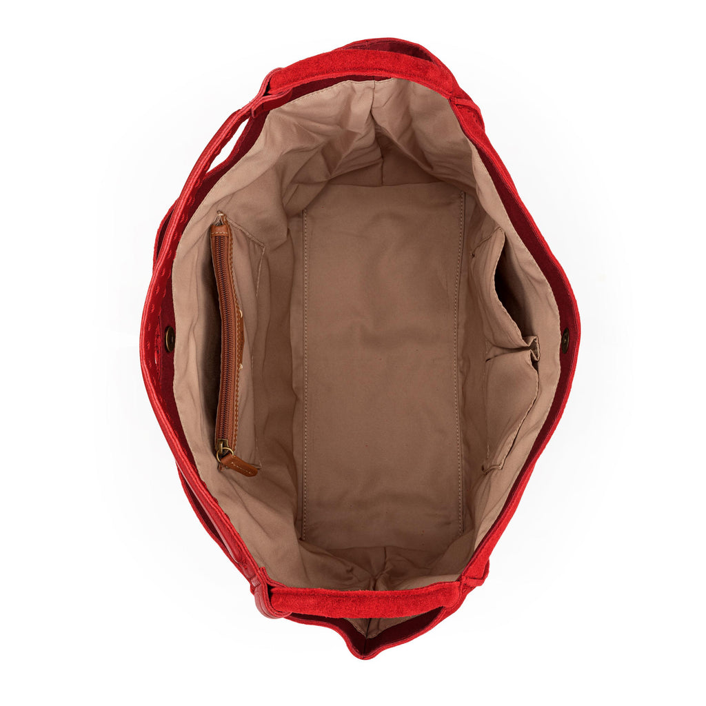 The Sak Los Feliz Large Tote - Leather - Scarlet Suede