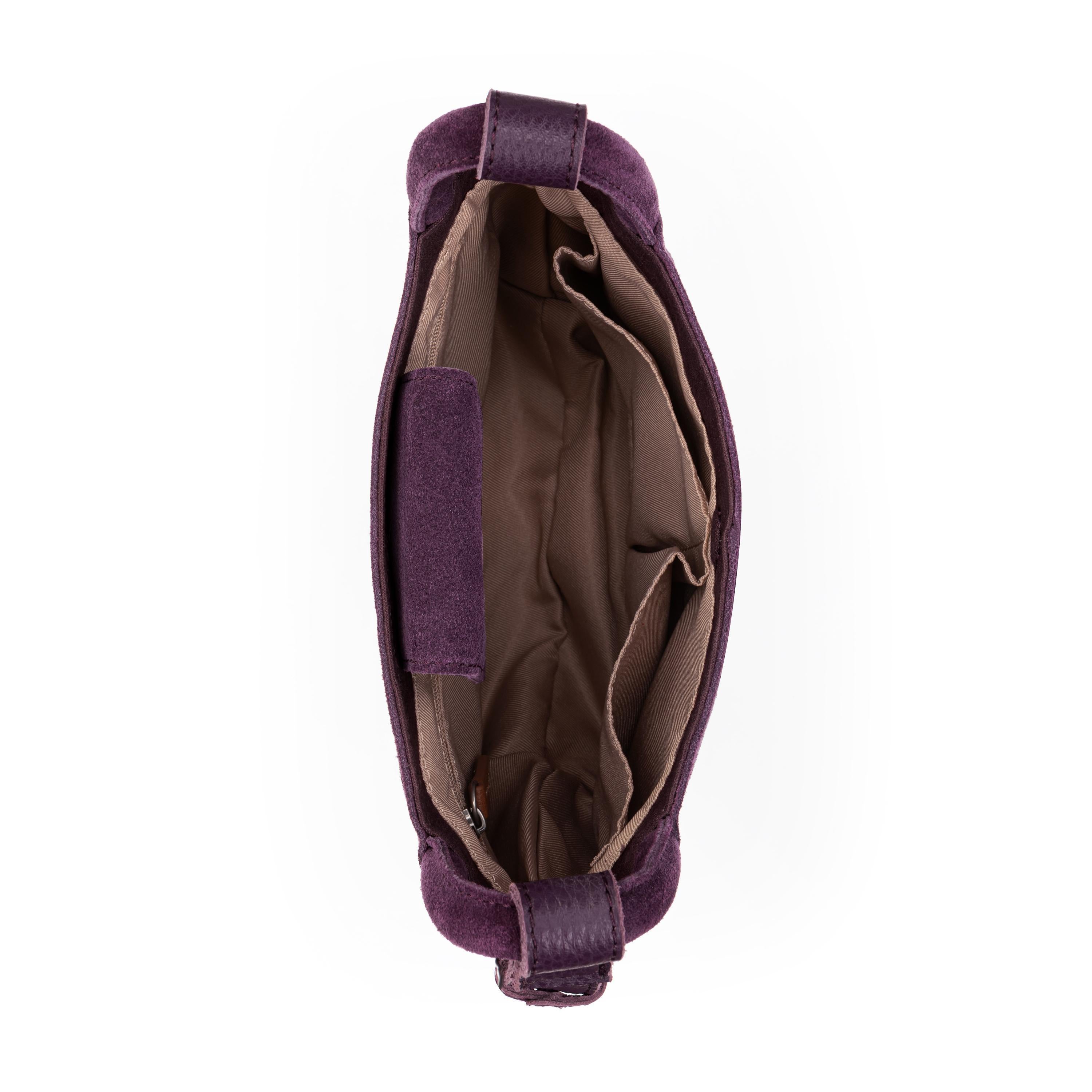 The Sak Los Feliz Mini Crossbody - Leather - Aubergine Suede