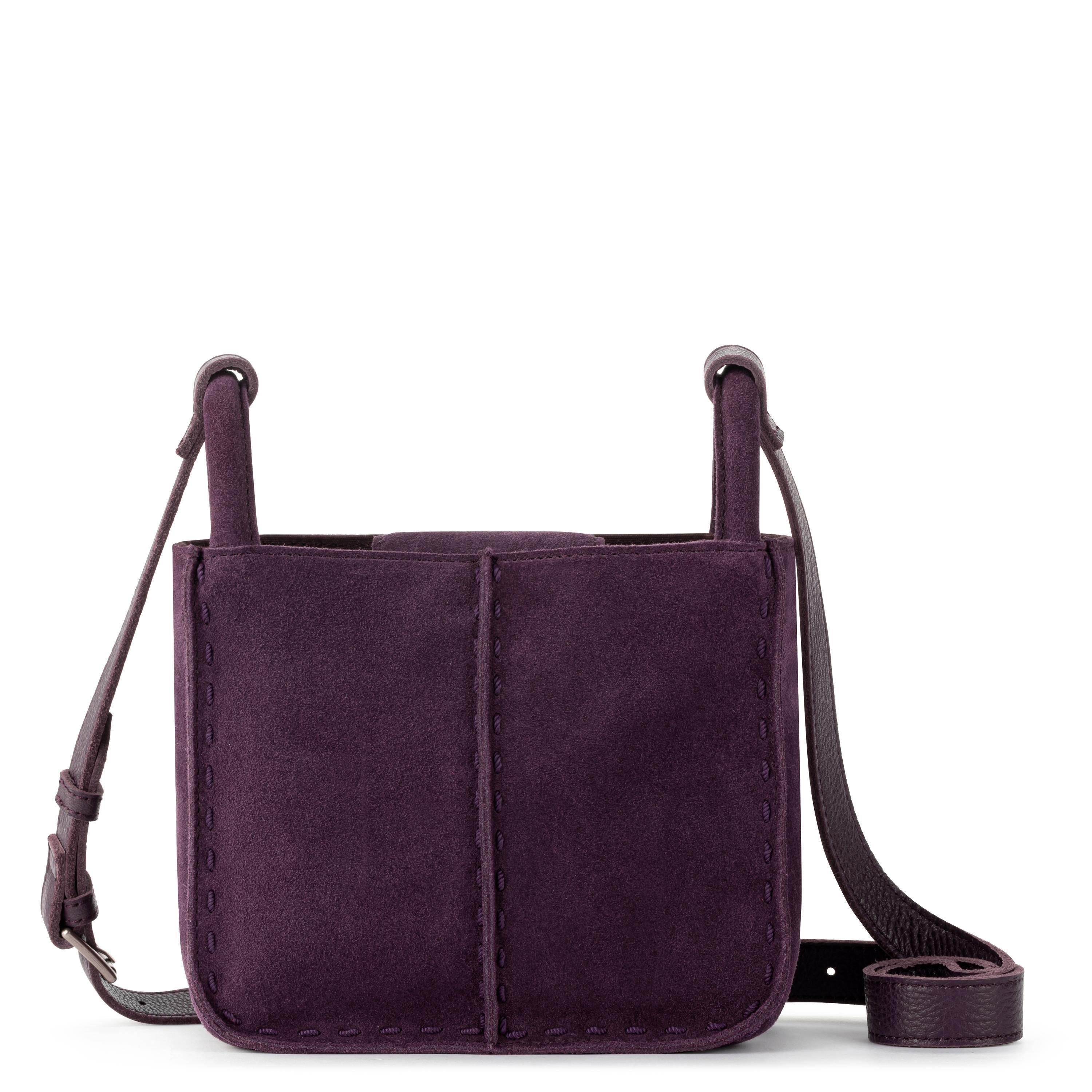 The Sak Los Feliz Mini Crossbody - Leather - Aubergine Suede