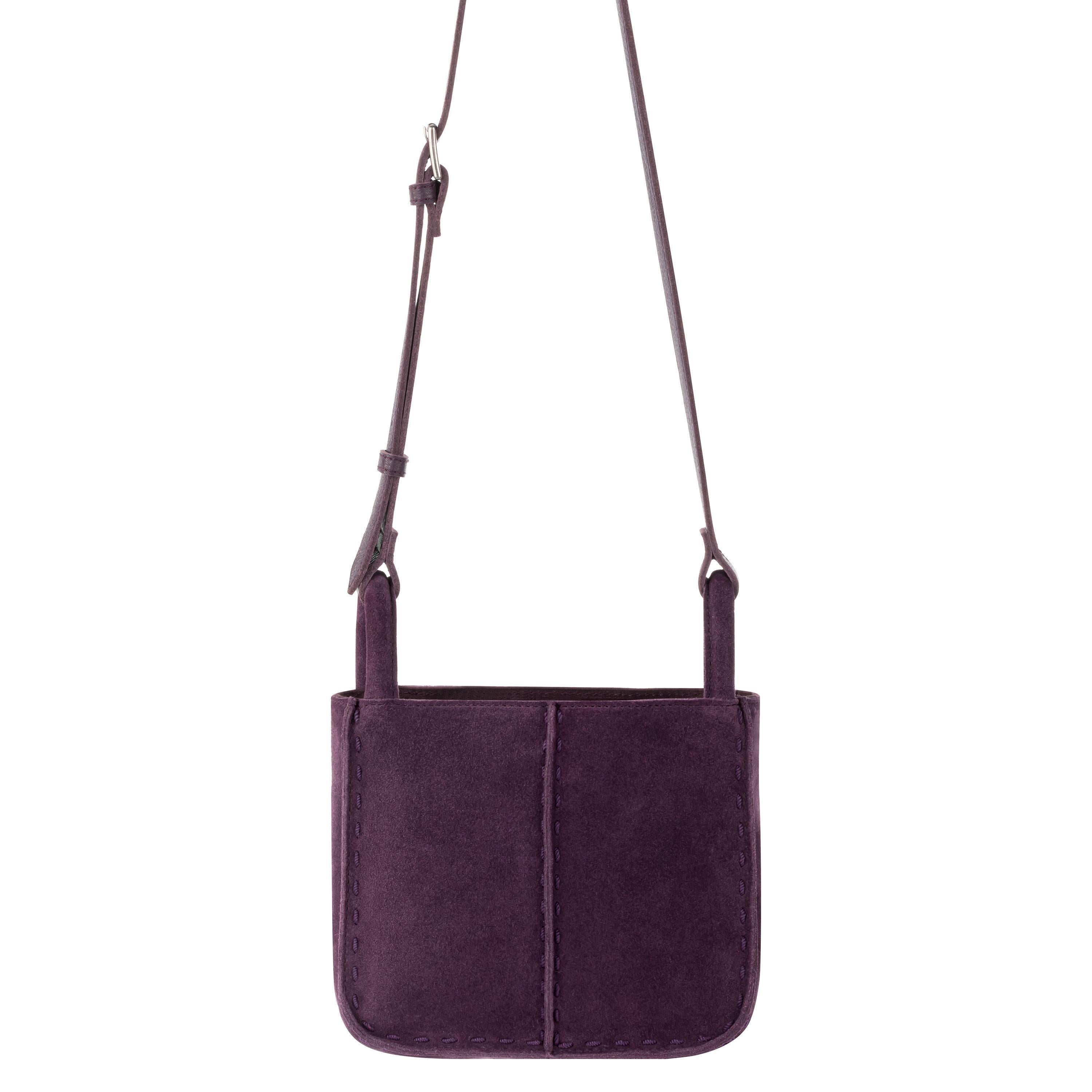 The Sak Los Feliz Mini Crossbody - Leather - Aubergine Suede