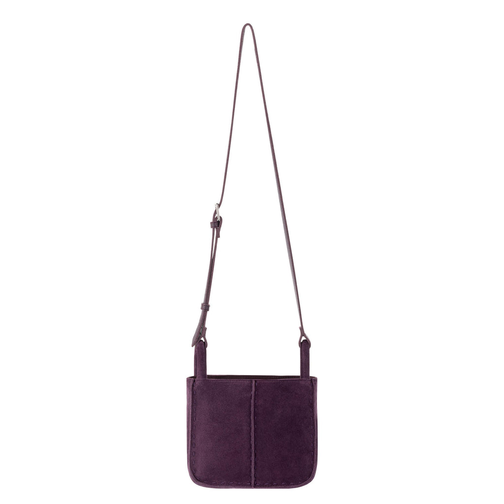 The Sak Los Feliz Mini Crossbody - Leather - Aubergine Suede