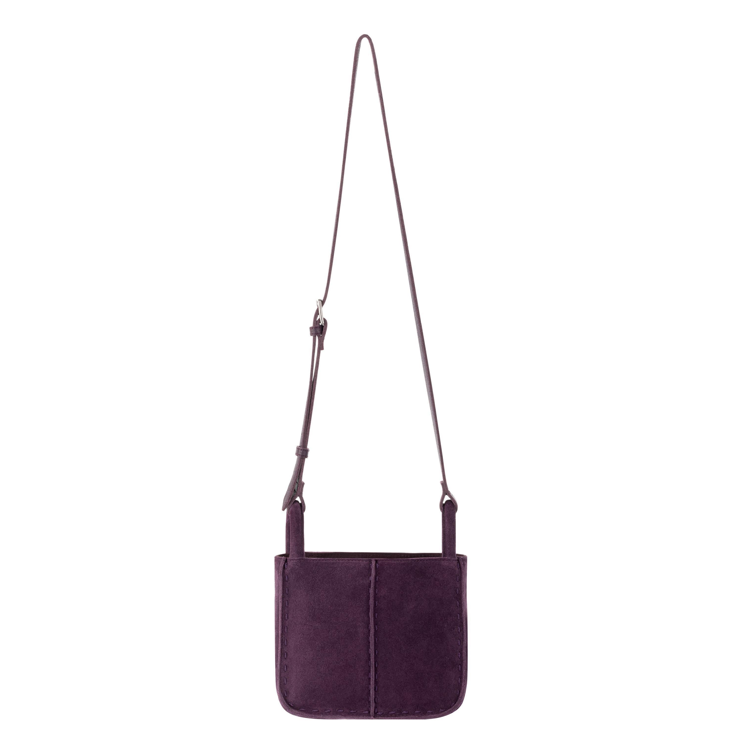 The Sak Los Feliz Mini Crossbody - Leather - Aubergine Suede