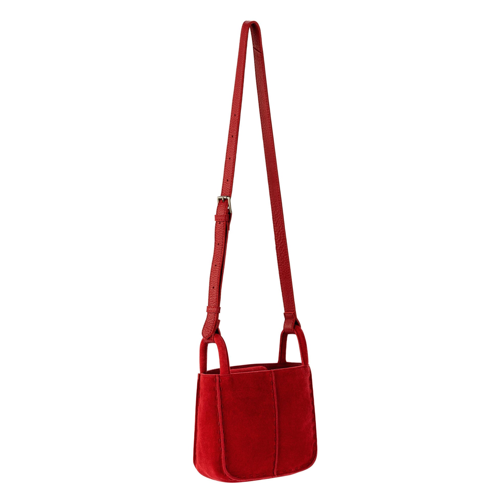 The Sak Los Feliz Mini Crossbody Leather - |Scarlet Suede|