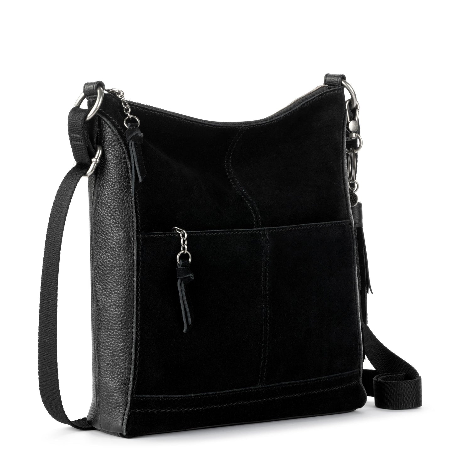 The Sak Lucia Crossbody Leather - |Black Suede Block|