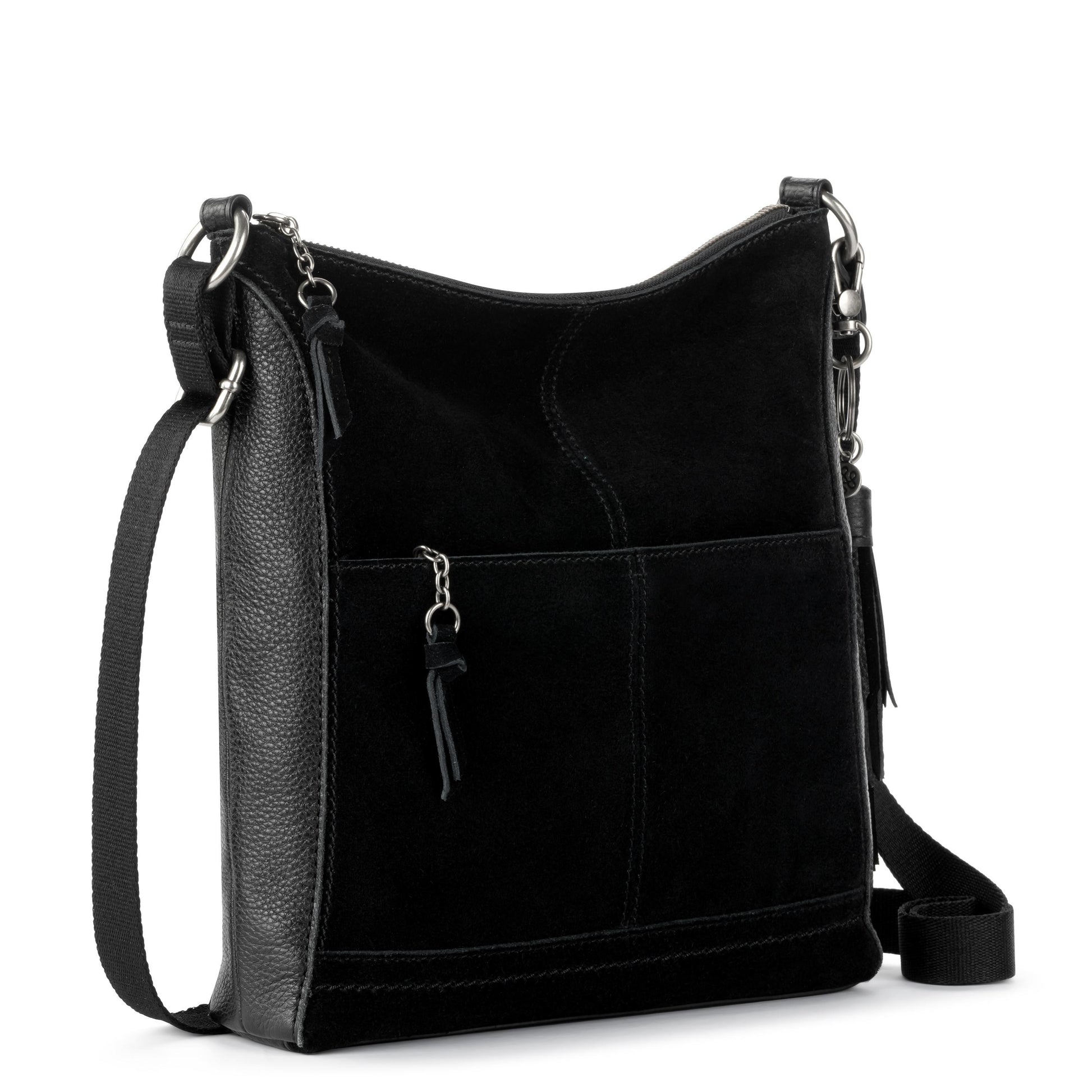 The Sak Lucia Crossbody Leather - |Black Suede Block|