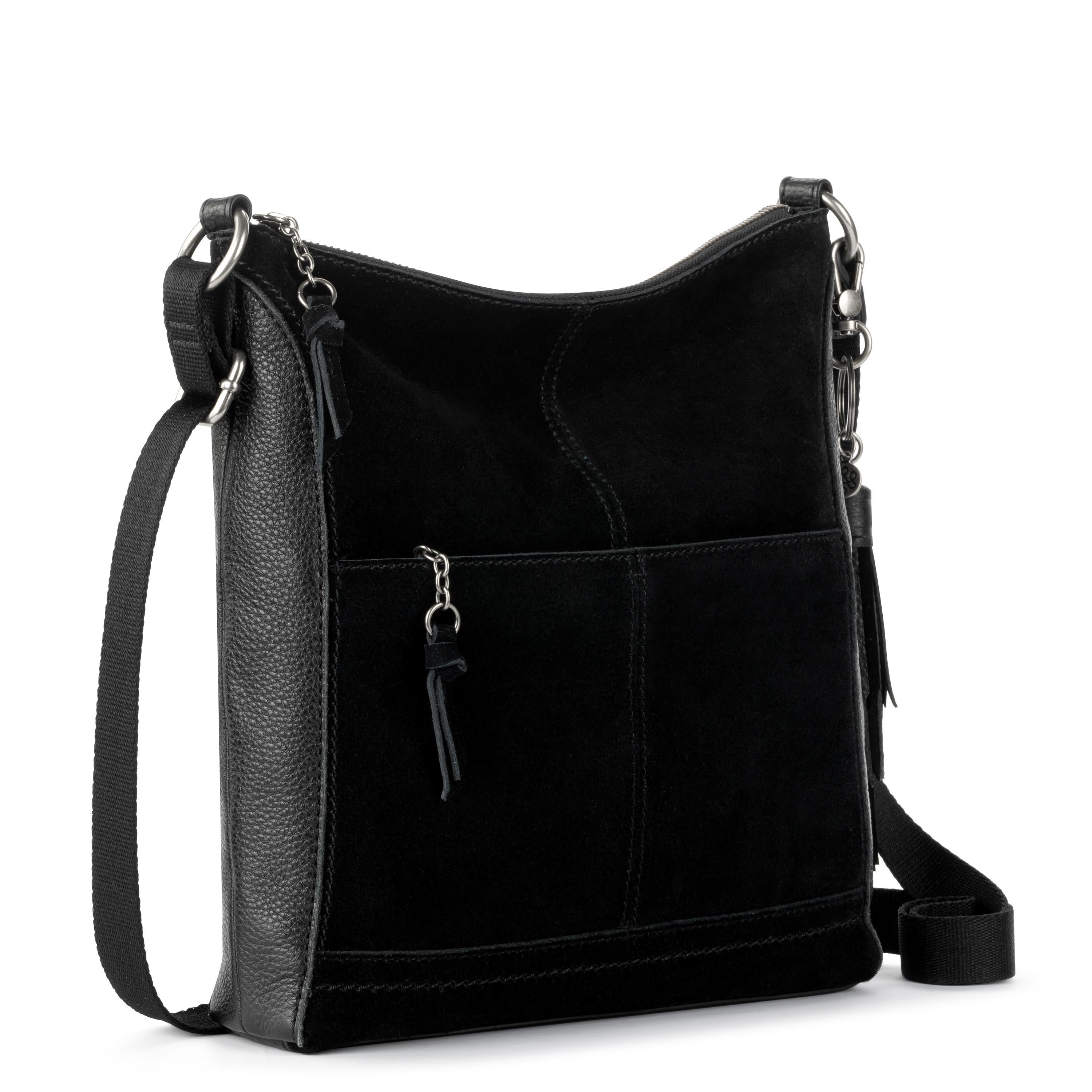 The Sak Lucia Crossbody - Leather - Black Suede Block