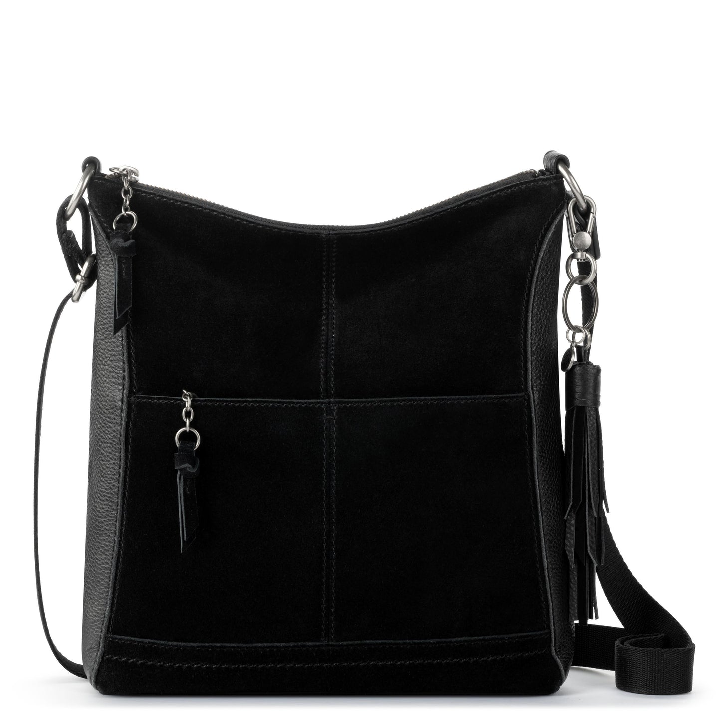 The Sak Lucia Crossbody Leather - |Black Suede Block|