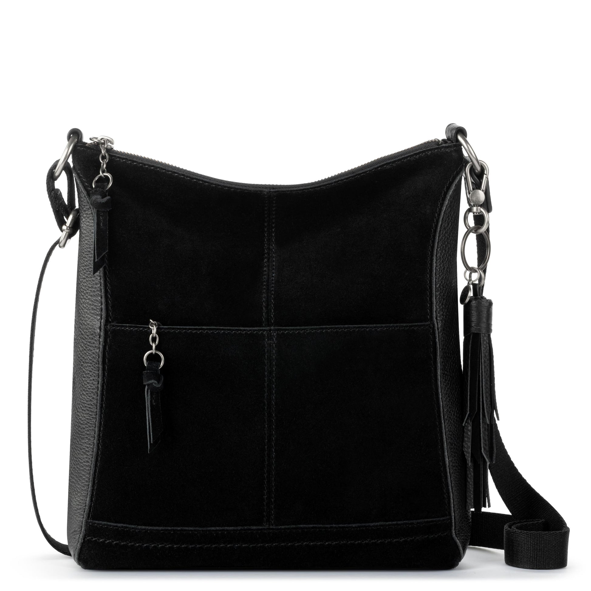 The Sak Lucia Crossbody Leather - |Black Suede Block|