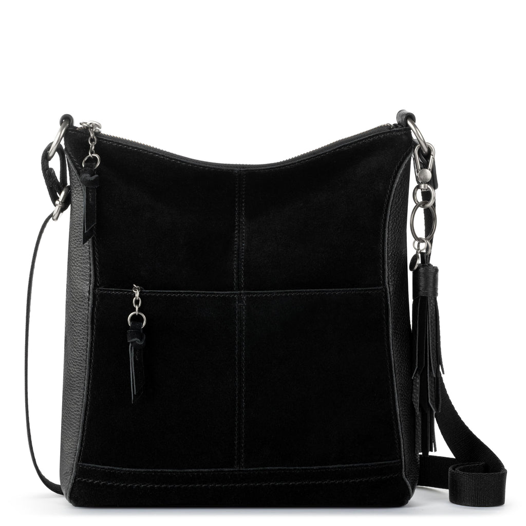 The Sak Lucia Crossbody - Leather - Black Suede Block