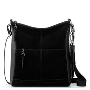 Lucia Crossbody - Leather - Black Suede Block