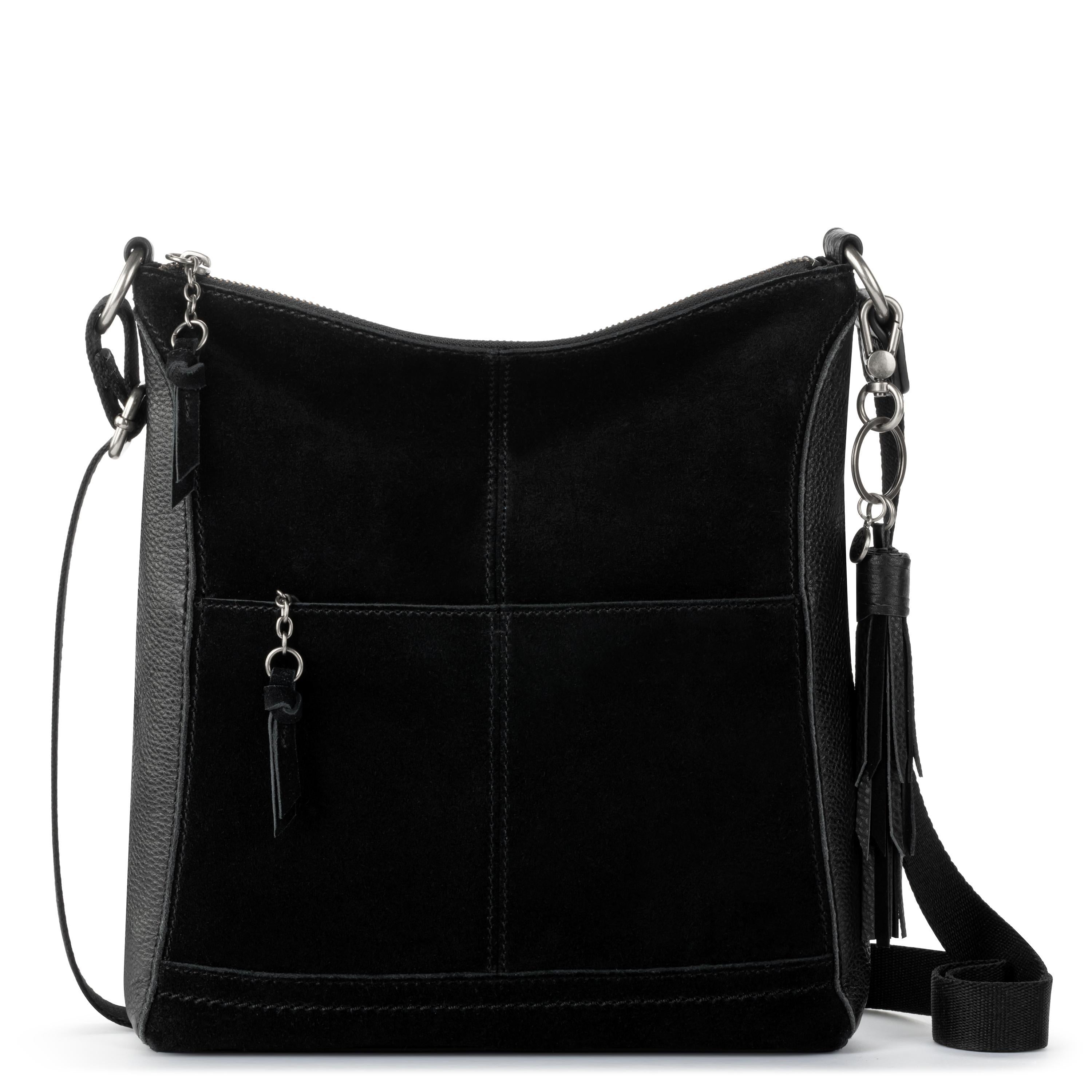 The Sak Lucia Crossbody - Leather - Black Suede Block