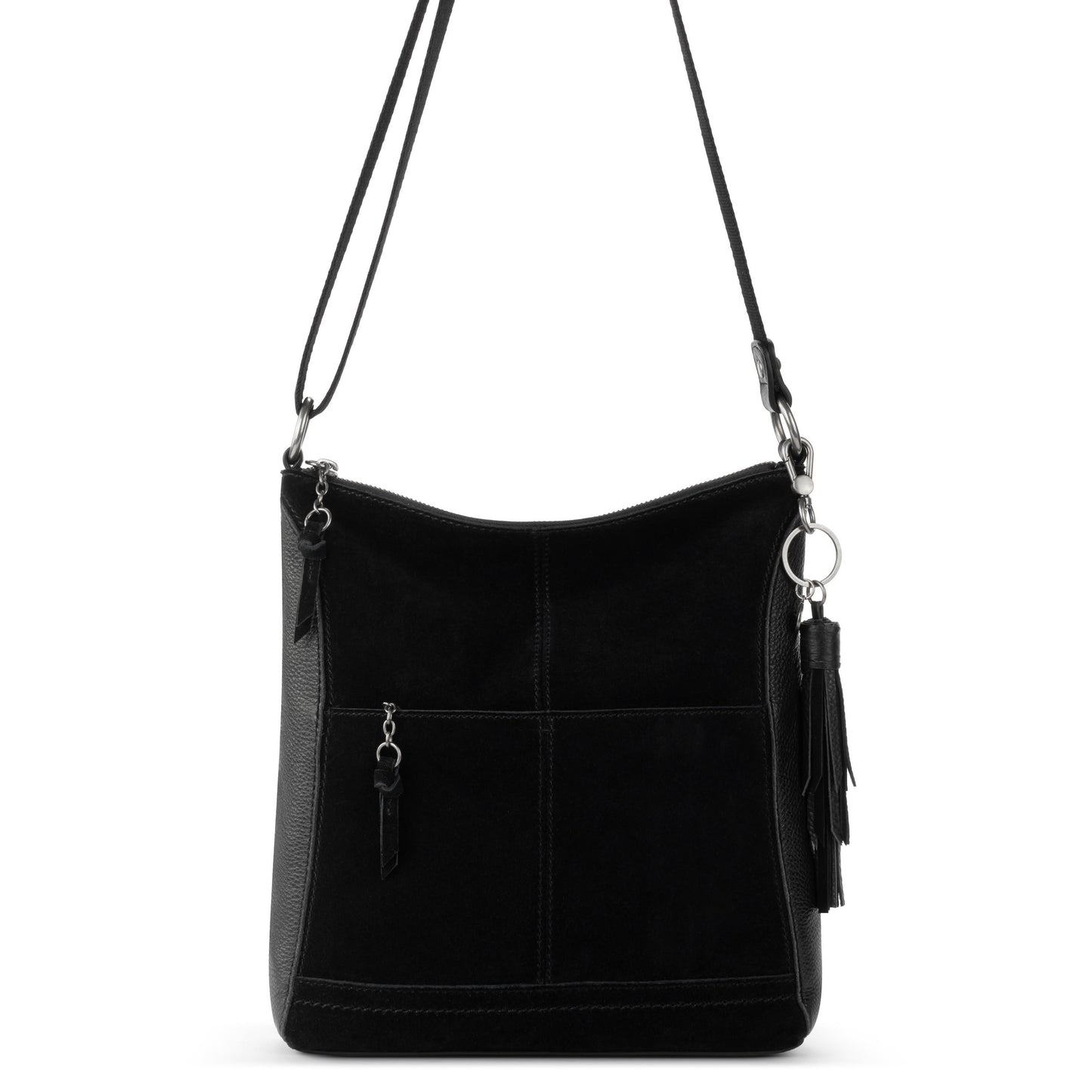The Sak Lucia Crossbody Leather - |Black Suede Block|