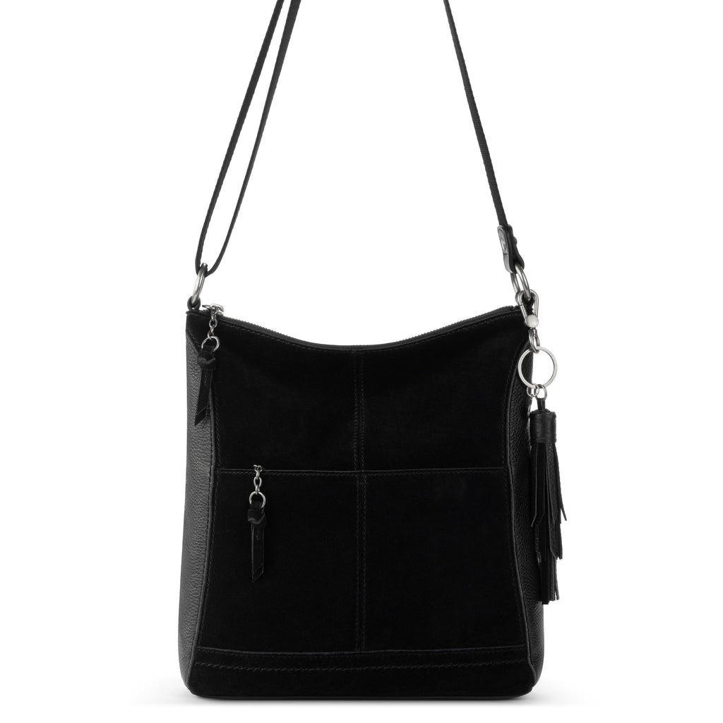 The Sak Lucia Crossbody - Leather - Black Suede Block
