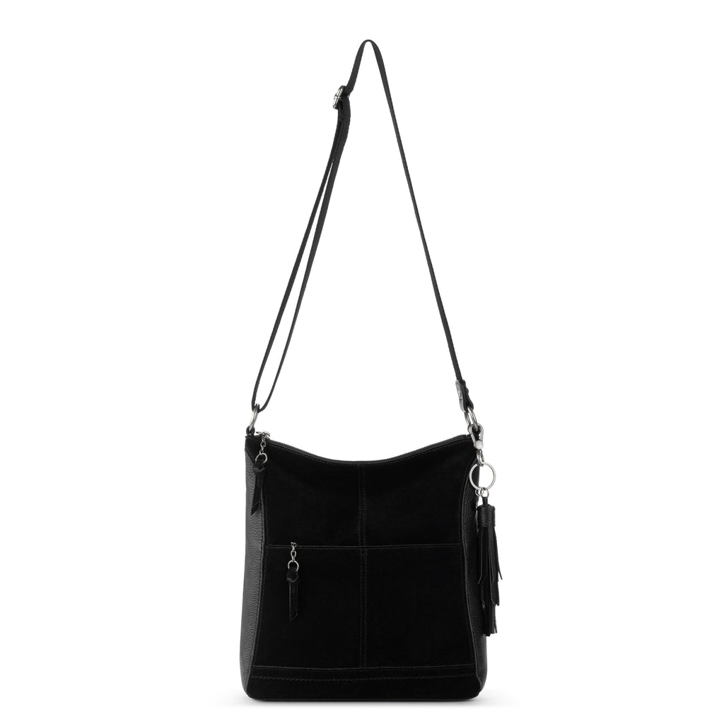 The Sak Lucia Crossbody - Leather - Black Suede Block