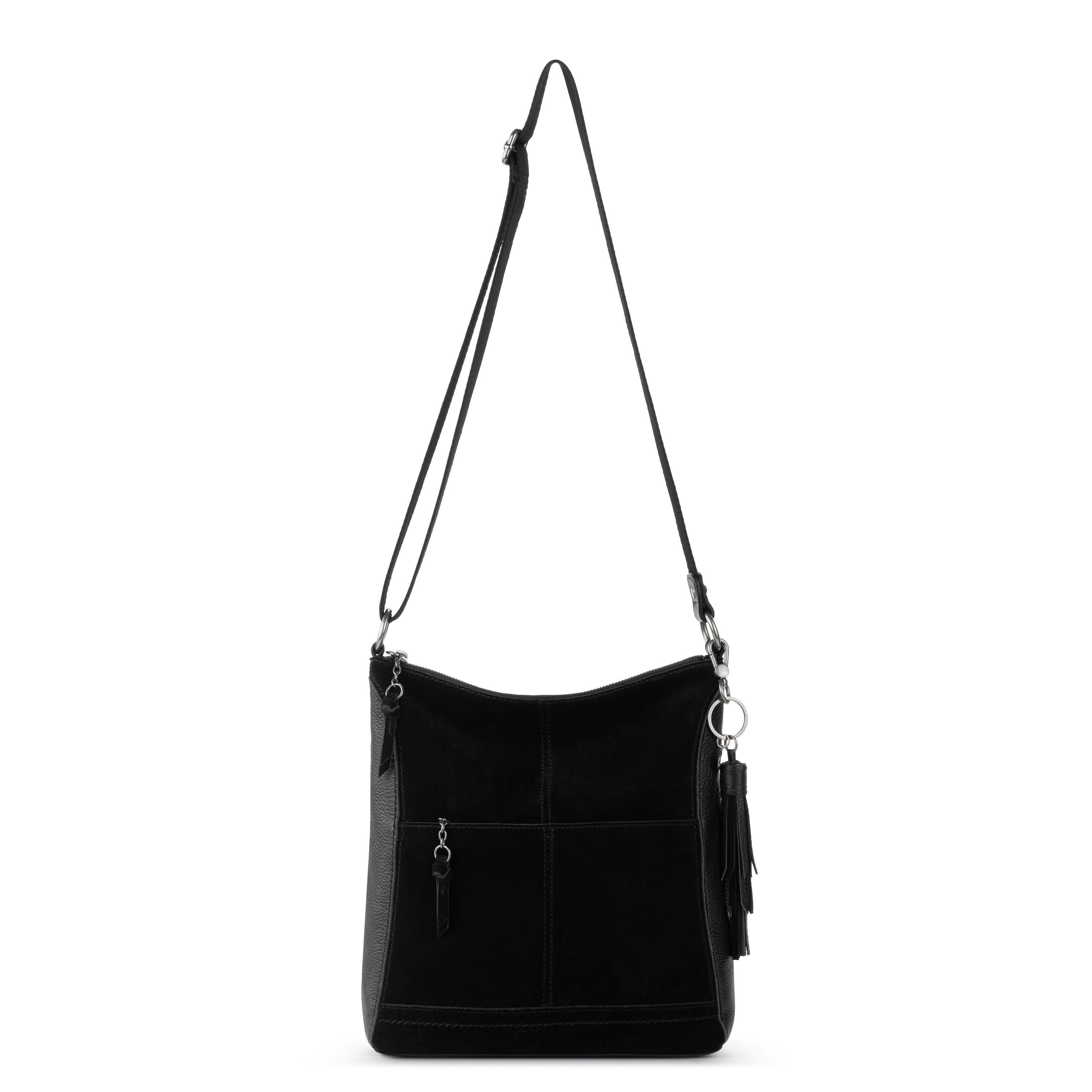 The Sak Lucia Crossbody - Leather - Black Suede Block