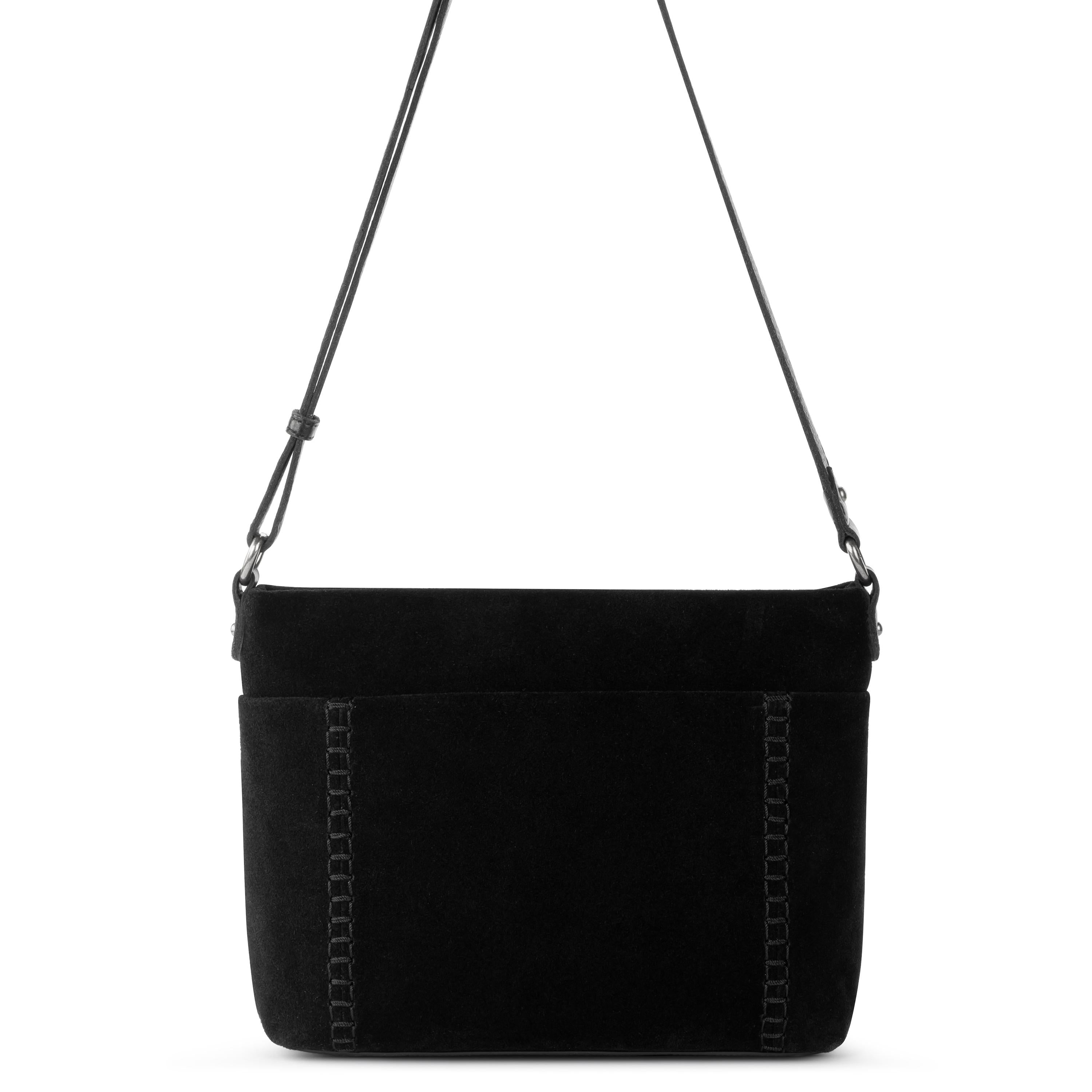 The Sak Melrose Crossbody - Leather - Black Suede
