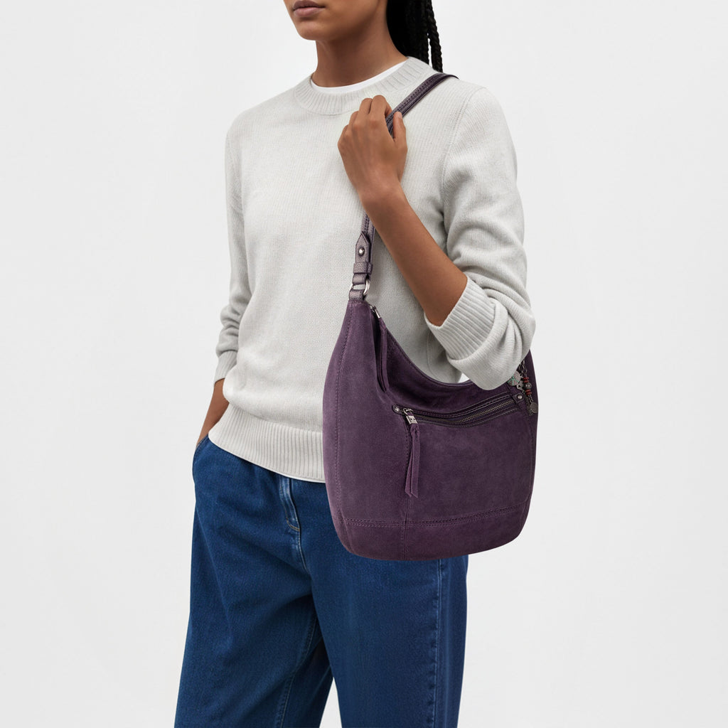 The Sak Sequoia Hobo - Leather - Aubergine Suede