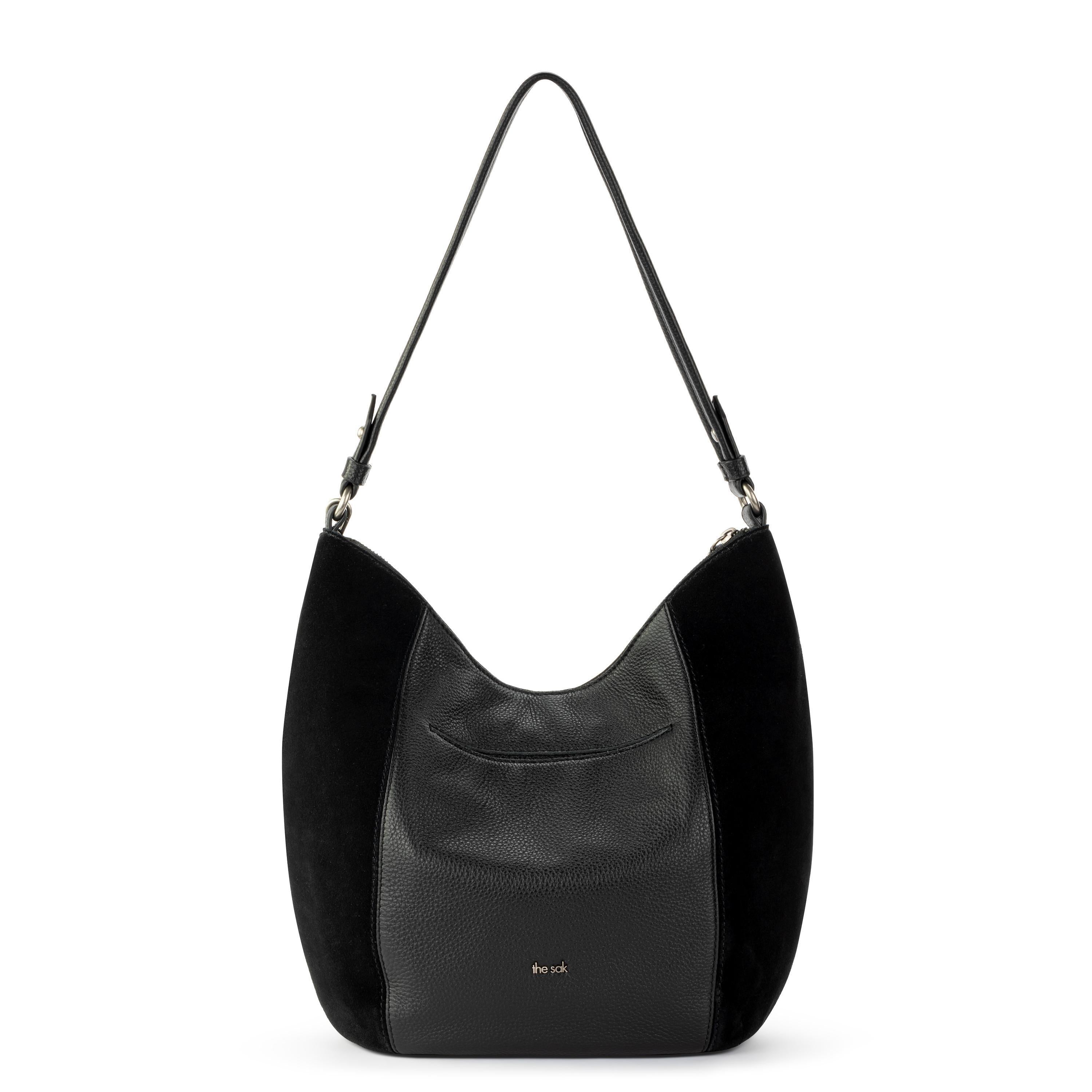 The Sak Sequoia Hobo - Leather - Black Suede Block