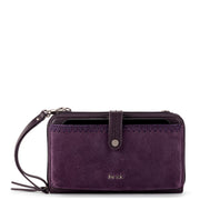 Iris Smartphone Wallet - Leather - Aubergine Suede