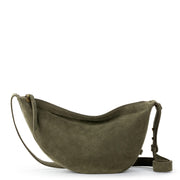 Tess Large Sling - Leather - Moss Suede