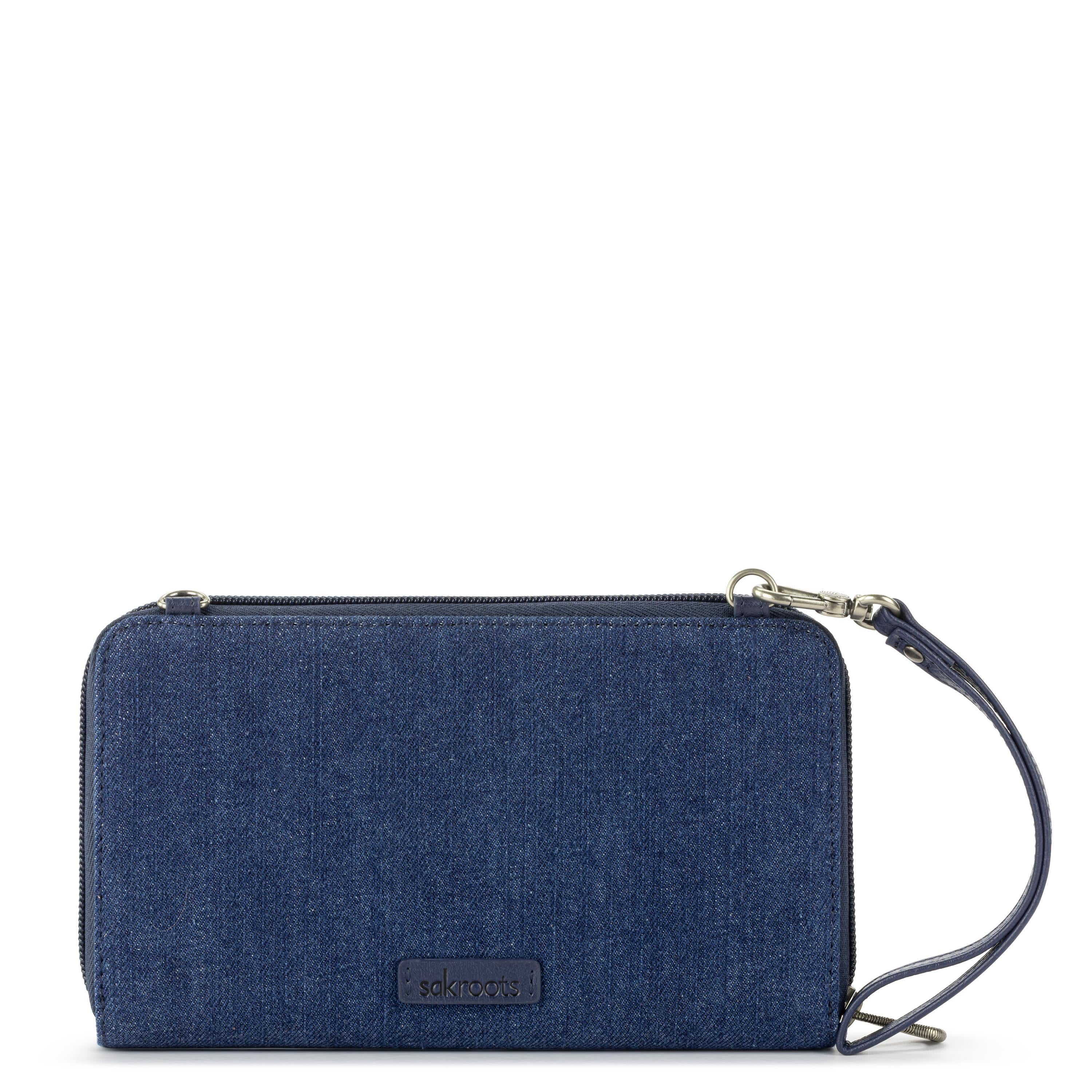 Sakroots Smartphone Wallet - Denim - In Bloom Embroidery