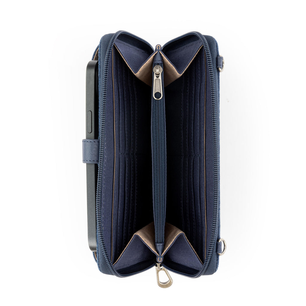 Sakroots Smartphone Wallet - Denim - In Bloom Embroidery