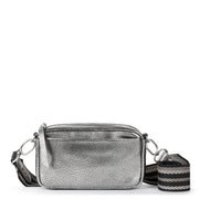 Cora Smartphone Crossbody - Leather - Dark Silver