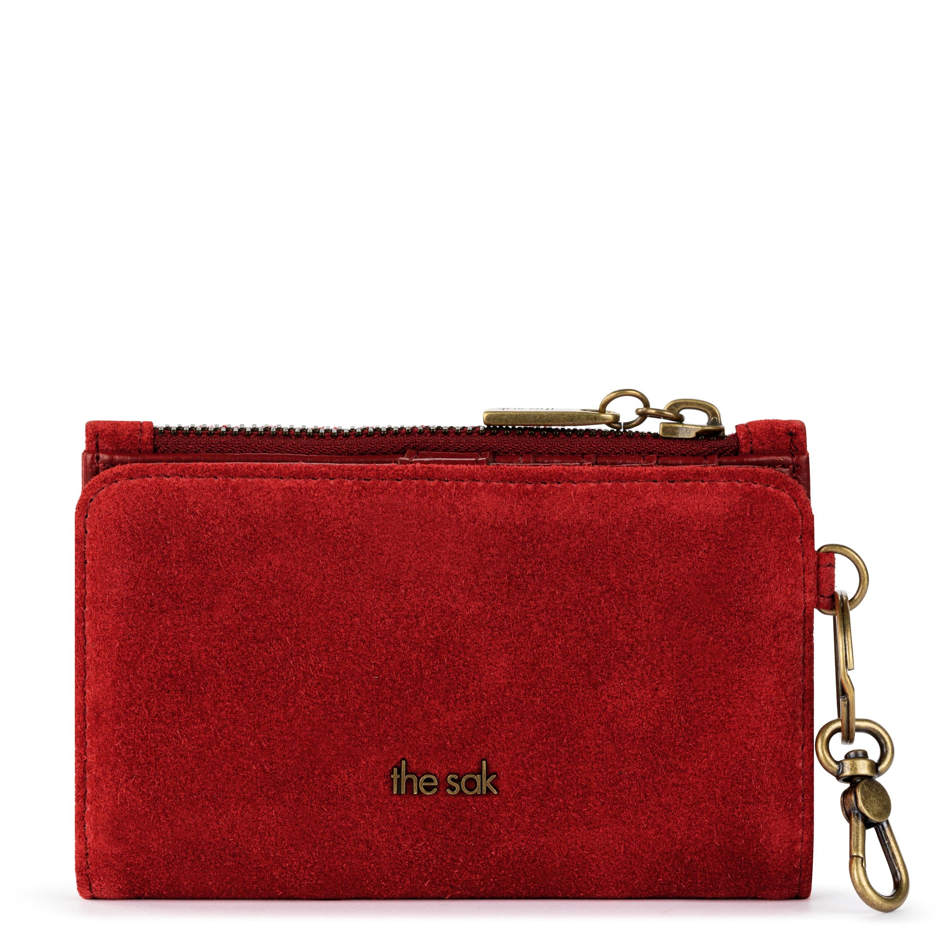 The Sak Encino Essential Wallet Leather - |Scarlet Suede|