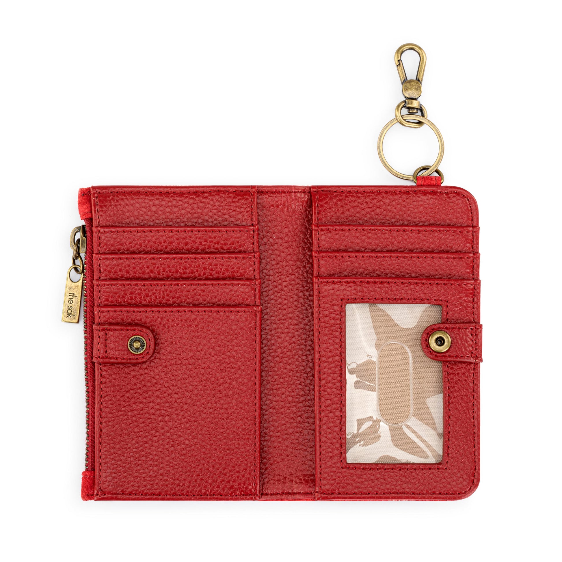 The Sak Encino Essential Wallet Leather - |Scarlet Suede|