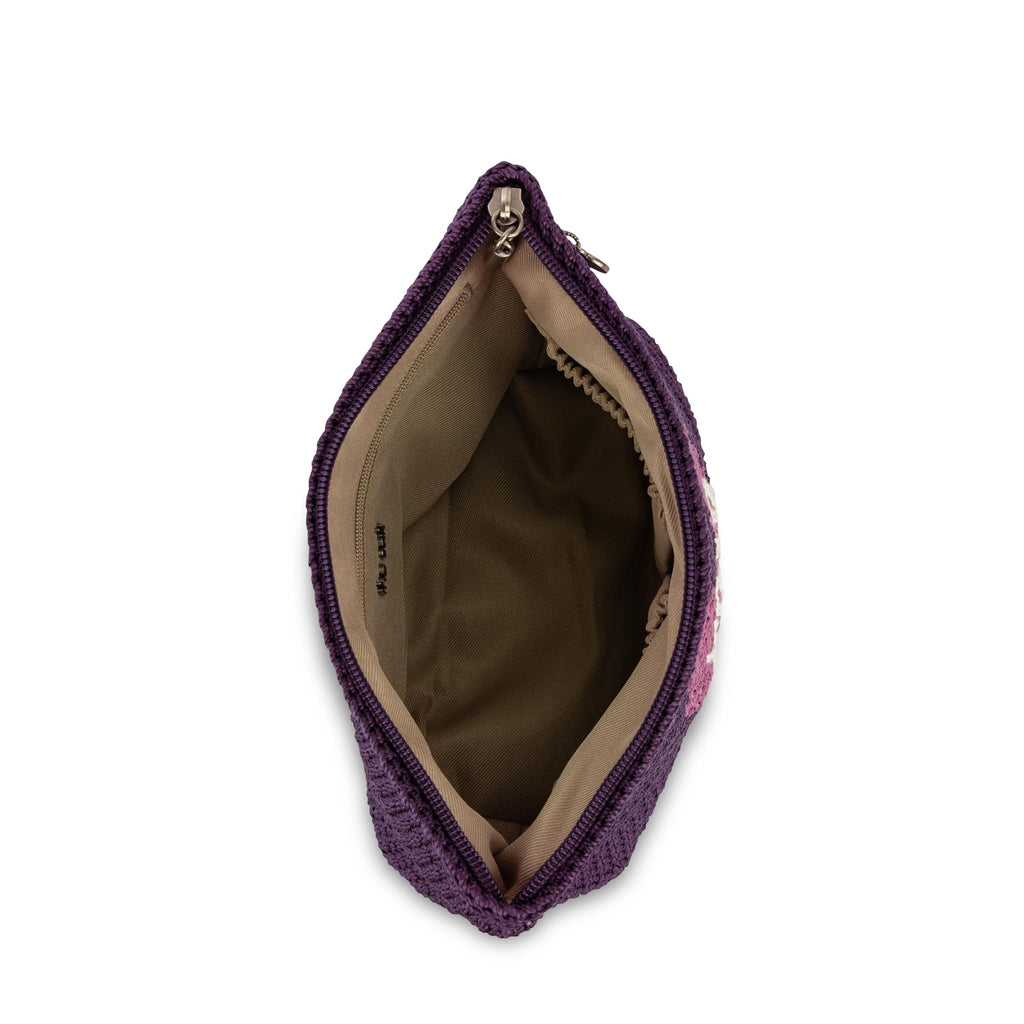 The Sak Essential Pouch - Hand Crochet - Aubergine XO