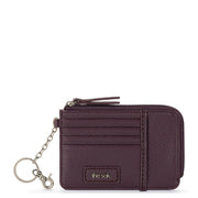 Iris Card Wallet - Leather - Aubergine