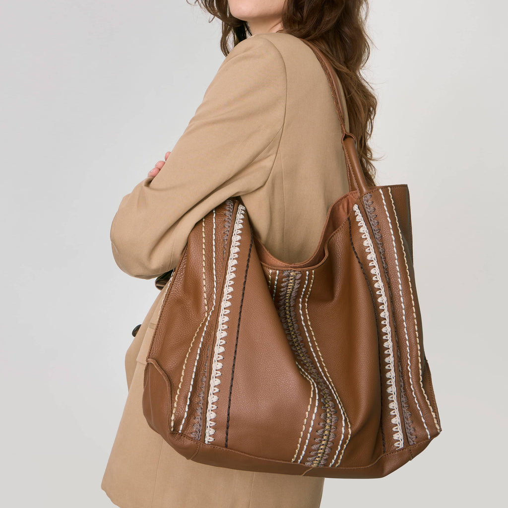 The Sak Los Feliz Large Tote - Leather - Tobacco Neutral Seminyak