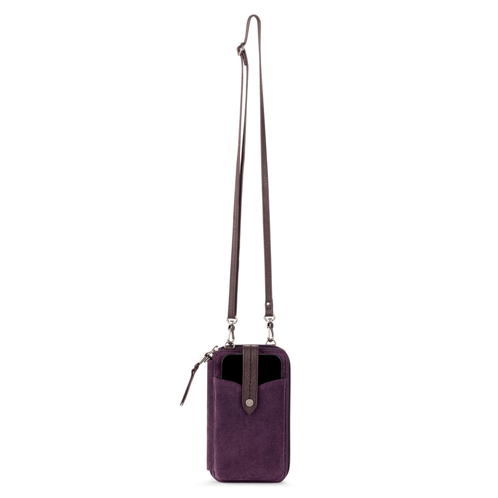 The Sak Silverlake Smartphone Wallet - Leather - Aubergine Suede